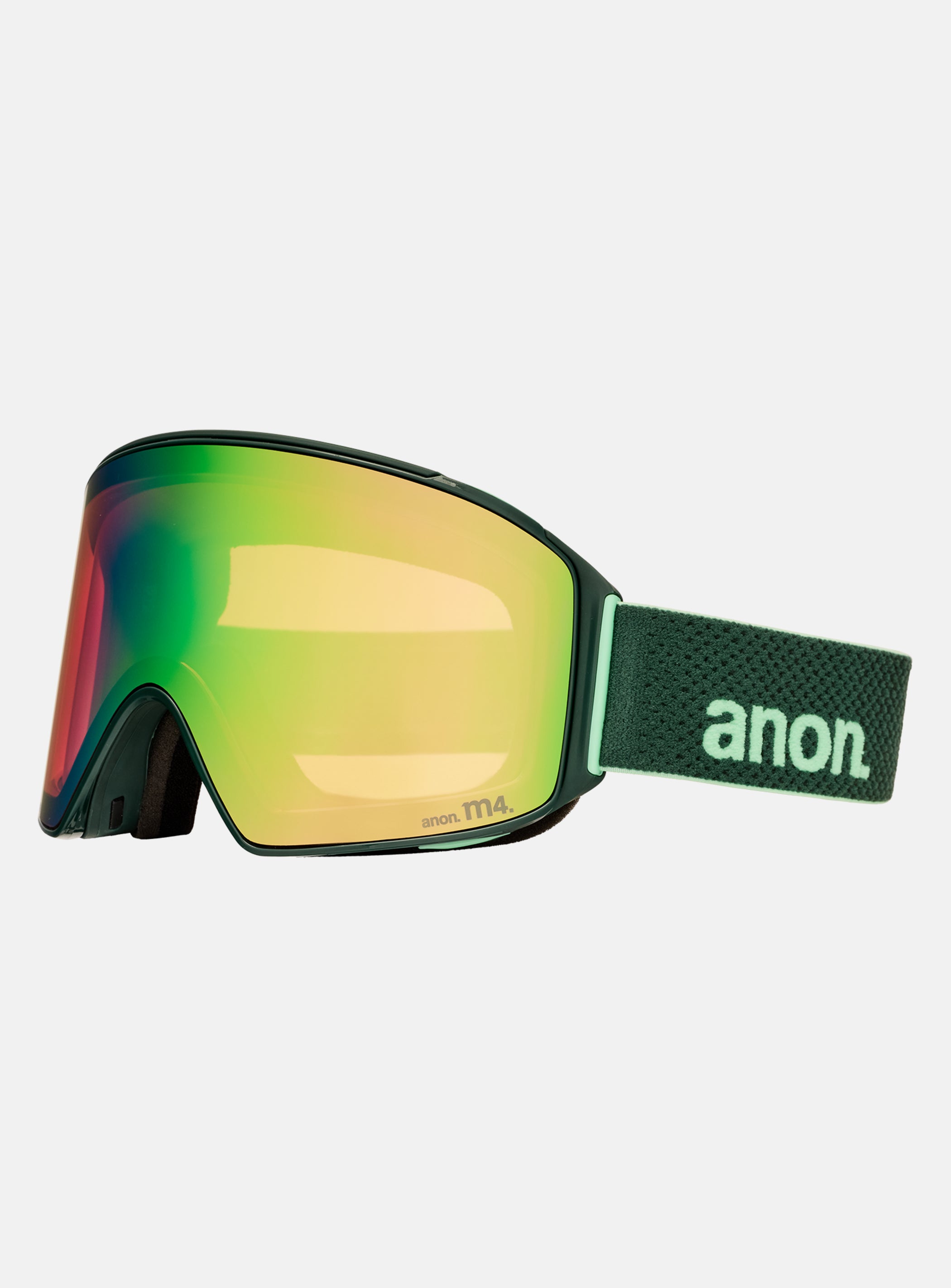 Anon M4 Goggles (Cylindrical) + Bonus Lens + MFI® Face Mask | Frame: Brunswick Green, Lens: Perceive Variable Green (22% / S2), Spare Lens: Perceive Cloudy Pink (53% / S1)
