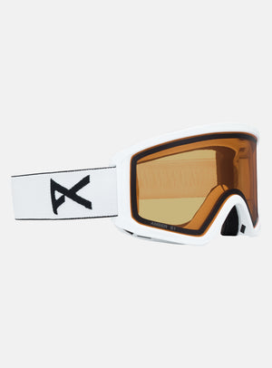 Anon Tracker 2.0 Goggles + MFI® Face Mask | Frame: White, Lens: Amber