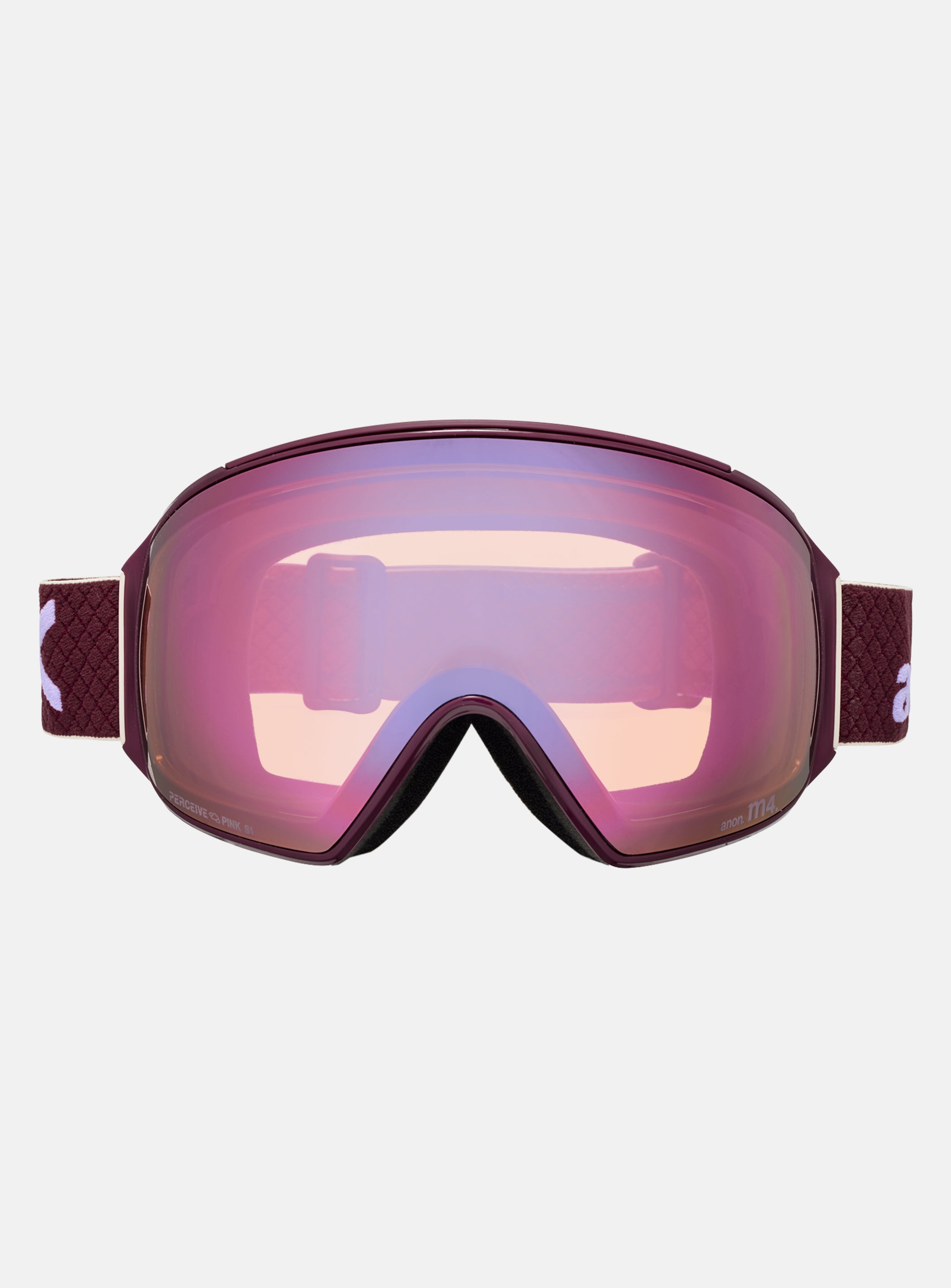 Anon M4 Goggles (Toric) + Bonus Perceive Lens + MFI® Face Mask | Frame: Deep Cherry, Lens: Perceive Cloudy Pink