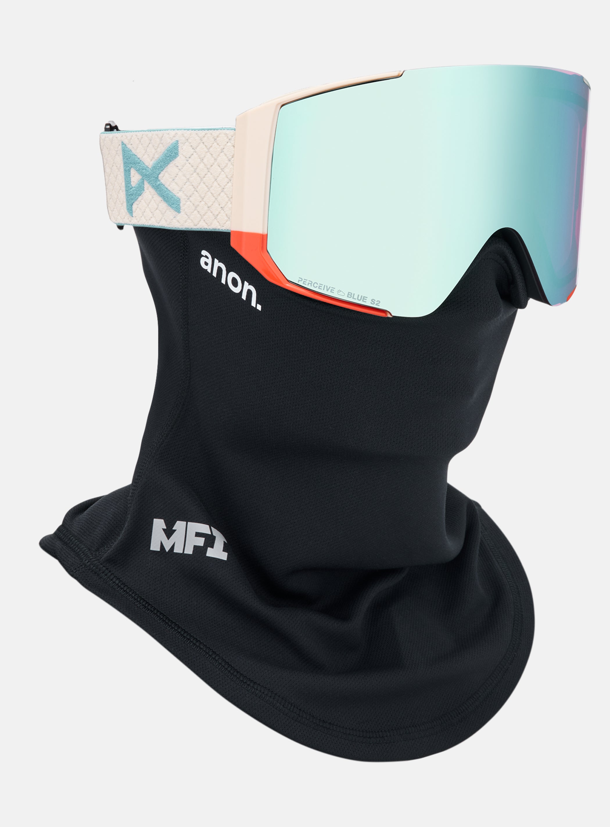 Anon Sync Goggles + Bonus Lens + MFI® Face Mask | Frame: Oat, Lens: Perceive Variable Blue