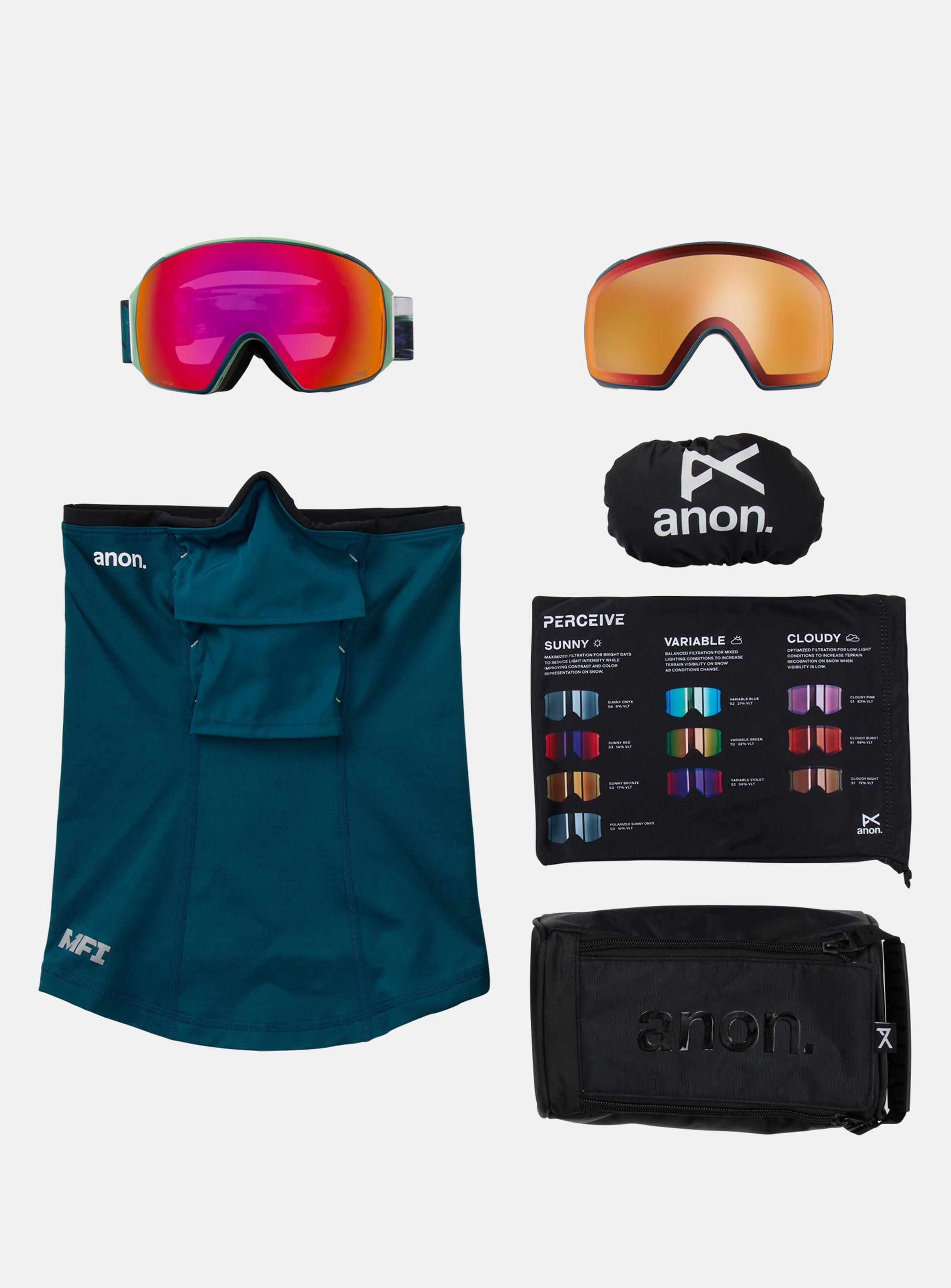 Anon M4 Goggles (Toric) + Bonus Lens + MFI® Face Mask| Anon Optics