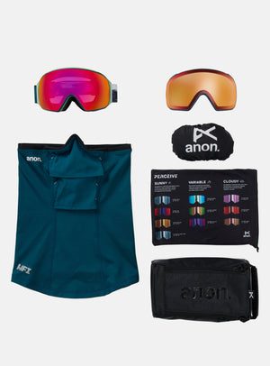 Anon M4 Goggles (Toric) + Bonus Perceive Lens + MFI® Face Mask | Frame: Family Tree, Lens: Perceive Sunny Red