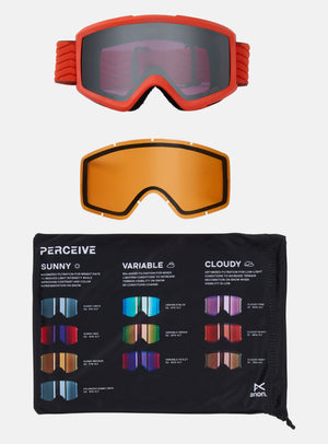 Anon Helix 2.0 Goggles + Bonus Lens | Frame: Fiesta Red, Lens: Perceive Sunny Onyx