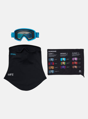 Anon Tracker 2.0 Goggles + MFI® Face Mask | Frame: Island Blues, Lens: Smoke
