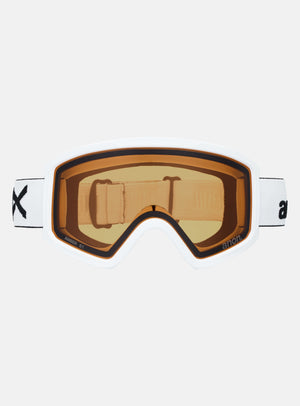 Anon Tracker 2.0 Goggles + MFI® Face Mask | Frame: White, Lens: Amber