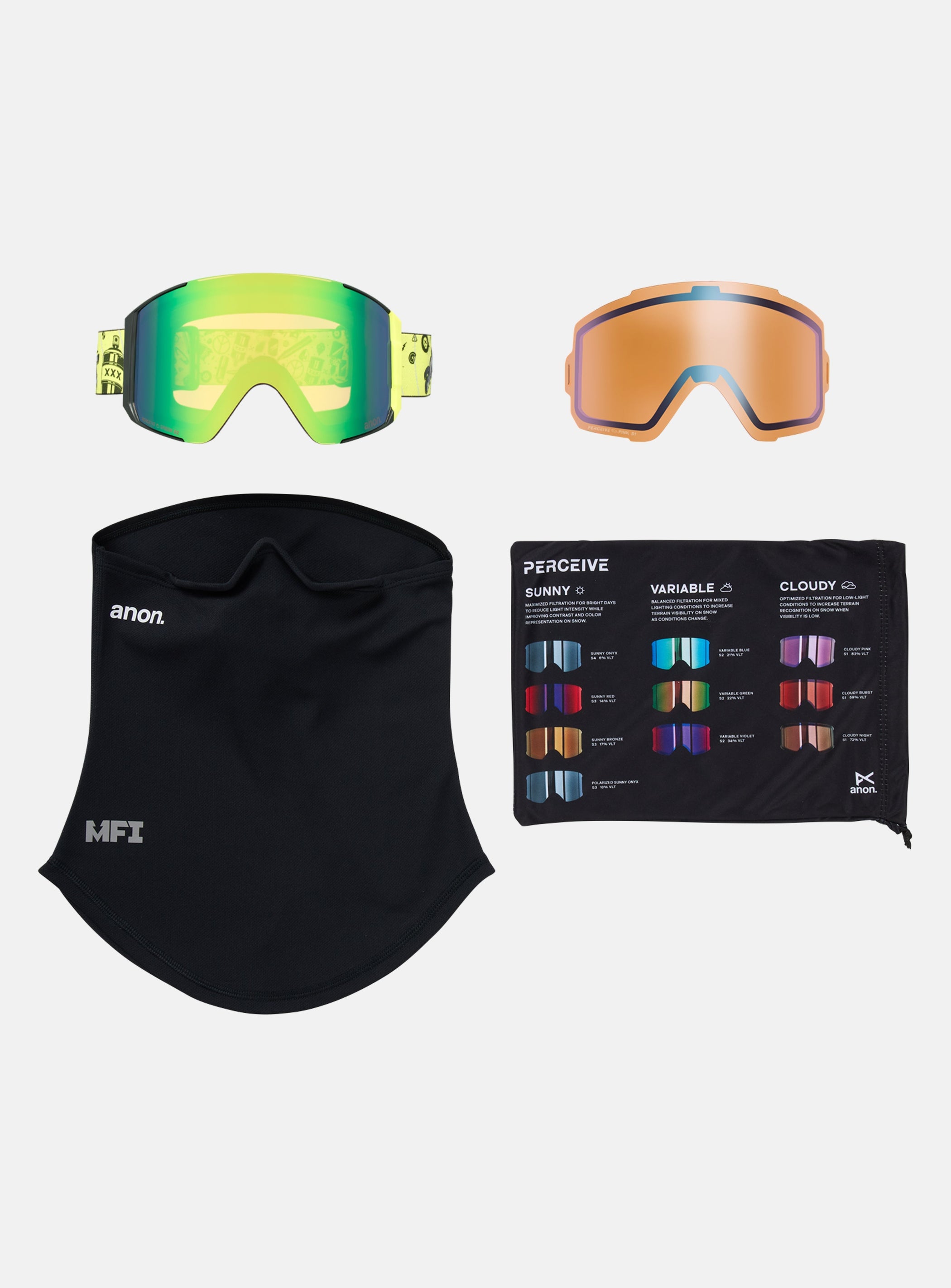 Anon Sync Goggles + Bonus Lens + MFI® Face Mask – Anonoptics Anon Sync Goggles + Bonus Lens + MFI® Face Mask – Anonoptics